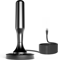 Antenne TV numérique HD 4K à gain élevé pour intérieur, avec base magnétique et amplificateur de signal, pour chaînes locales gratuites en TNT