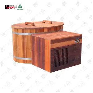 Vapasauna Fabricante direto de banheira de gelo para banheira de gelo, banheira de mergulho com refrigerador, hotel moderno de madeira maciça para 2 pessoas, 40 Cedar vermelho