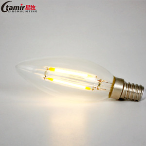 หลอดไฟไส้หลอด LED รุ่น Tamir ขั้ว E14 แสงสีเหลืองอบอุ่น รูปทรงเทียน ทำจากแก้ว สำหรับให้แสงสว่างภายในอาคาร - Product Image 2