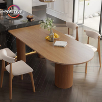 Oval Rechteckiger Minimalismus Leichter Luxus Massivholz Kleiner Haushalt Wohnzimmer Esstisch YP-T10