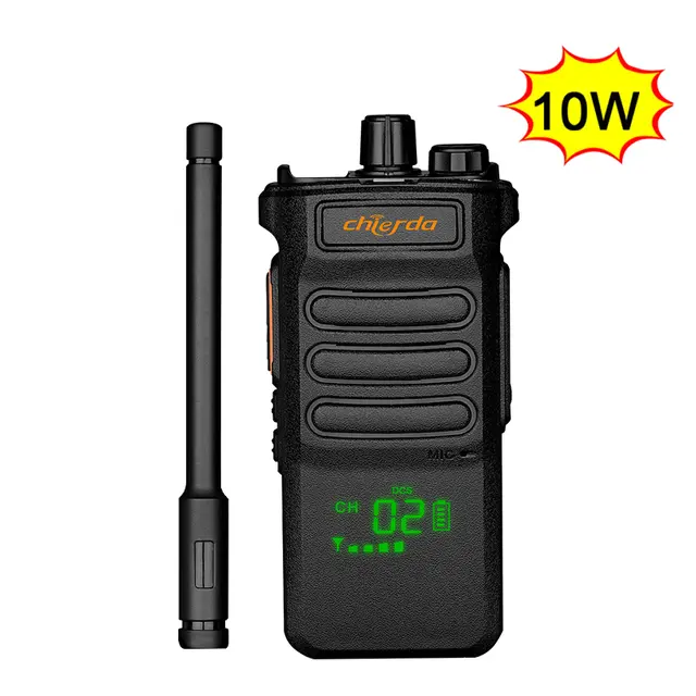 10km de larga distancia woki toki Chierda 108D VHF/UHF 10 vatios CTCSS/DCS dispositivo de comunicación bidireccional