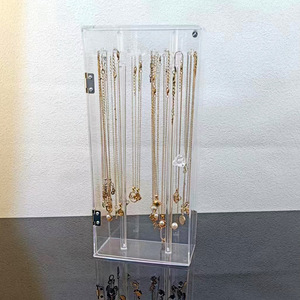Dustproof Acrylic Material Jewelry Case Transparent Visible <b>Necklace</b> Jewelry <b>Storage</b> Case Wholesale of High-End Jewelry Case - Product Image 2