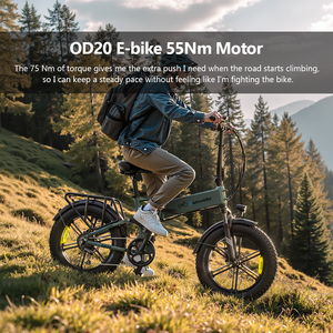 Foldable Fat Bike 20 Inch Fat Tire Electric Bicycle Folding E Bike Full Suspension All Terrain - Product Image 2