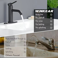 Robinet de salle de bain monotrou en acier inoxydable 304 avec capteur tactile, finition or brossé, chrome noir, mitigeur eau chaude et froide pour lavabo
