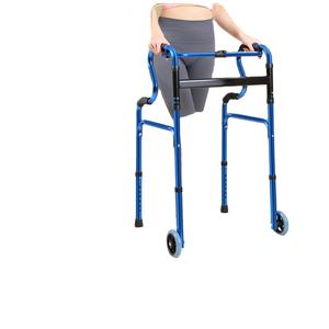 Aluminium médical personnalisé adultes handicapés personnes âgées marcheurs debout déambulateur cadre pliable aides à la marche - Product Image 2