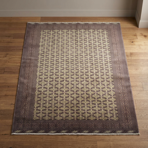 One of the Kind Plush Hand-Knotted <b>Wool</b> Rug with Geometric Pattern Luxurious Vintage Design 11'1 X 8'0 Artisan <b>Crafted</b> - Product Image 2