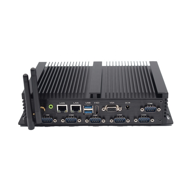 Fanless Rugged Mini PC i7 4500U with Win7 Win10 Industrial Desktop Computer Support RS232 RS485 WiFi BT Embedded Computer