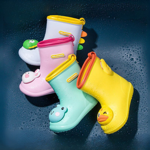 DERAN OEM enfants chaussures d'eau universelles dessin animé mignon imperméable anti-dérapant confortable botte de <span class=keywords><strong>pluie</strong></span> peut être porté en plusieurs saisons - Product Image 5