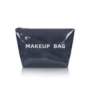 Bolsa de Cosméticos Portátil de PVC Ecológica, Textura de Papel DuPont, Gran Capacidad, Cierre de Cremallera, Diseño de Letras - Product Image 6