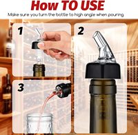 Verres à liqueur de Bar de contrôle Qusart 1.75 litres à débit libre bec en plastique mesuré automatiquement bouteille verseur de liqueur