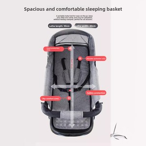 Cochecito de Bebé Plegable de Metal con <span class=keywords><strong>Cuatro</strong></span> Ruedas y Amortiguación, Diseño Ligero para Bebés de 0 a 6 <span class=keywords><strong>Meses</strong></span>, Uso en Exteriores - Product Image 4