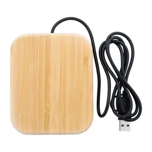 Calentador de tazas de bambú USB Oolong, gadgets personalizados - Product Image 3