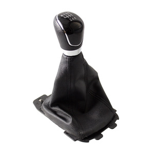 Ford Gear <b>Shift</b> <b>Knob</b> Cover Leather Black Silver 5 Speed 6 Speed Manual Transmission Tsubasa Haku QZXN G17 G18 - Product Image 2