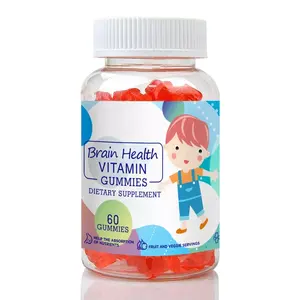 2022 OEM Kids Vitamin Gummies WIth Omega 3 And DHA Support Brain function Vision Heart Health brain support gummies for kids