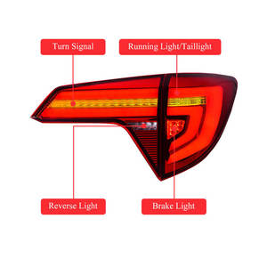 Luz Trasera LED de 12V ABS de Súper Brillo con Lente Transparente para <span class=keywords><strong>HRV</strong></span> VEZEL <span class=keywords><strong>2016</strong></span>-2019 Rojo/Amarillo 4000 Lm 6000K - Product Image 4
