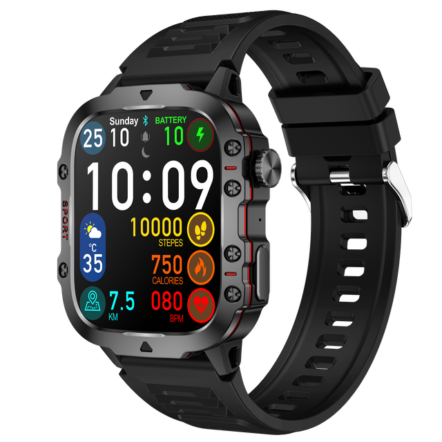 QX11 Smartwatch 1.96 Inch Sport Watch Big Battery 420 Mah BLE 5.2 Phone Call Sleep Tracker Heart Rate Monitor Music Player IP67