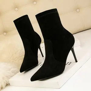 Plus Größe Stiefeletten Frauen Plattform High Heels Schnalle Schuhe Kurze Stiefel Damen Freizeit Schuhe