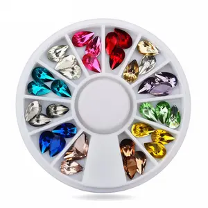 Autocollants pour ongles 3D, couleurs mélangées de paillettes, cristaux à dos plat, strass, diamant, 2022