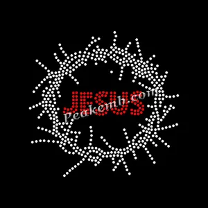 Sửa chữa nóng Jesus và vương miện Rhinestone Mẫu SS10 Jesus vương miện Rhinestone mô hình chuyển