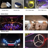 Kit d'éclairage LED RVB KEPUAI, éclairage décoratif en fibre optique pour voiture, ambiance intérieure, résistant à l'eau, léger, à intensité variable