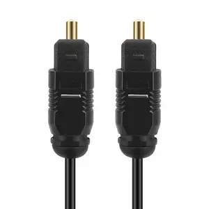 Cable de audio digital óptico de 10 pies, cable óptico fino Toslink chapado en oro S/PDIF para cine en casa, barra de sonido, TV, PS4