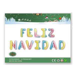 Decorazioni Natalizie, Palloncini '<span class=keywords><strong>Feliz</strong></span> <span class=keywords><strong>Navidad</strong></span>', Striscione con Lettere in Spagnolo '<span class=keywords><strong>Buon</strong></span> <span class=keywords><strong>Natale</strong></span>', Palloncini con Cartolina per Decorazioni Festive - Product Image 5