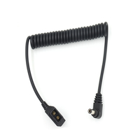 Câble enroulé DC 5,5x2,5 mm à angle droit vers D-Tap, 2 conducteurs, adaptateur de caméra en PVC avec connecteurs nickelés