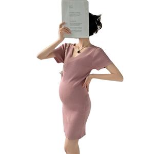 ชุดเดรสสำหรับคุณแม่ชุดเดรสสเวตเตอร์ถักแขนสั้นสำหรับถ่ายรูปกำหนดได้เอง - Product Image 1