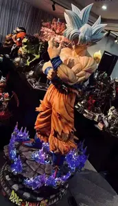 Estatua personalizada de Goku de fibra de vidrio, estatua de Anime japonés de resina de Dragon Ball, Goku, Kakarotto, regalo de colección