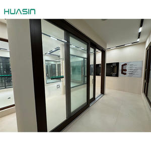 Fournisseur de portes coulissantes en bois plaqué aluminium cerise anti-poussière de qualité américaine standard 2025, <span class=keywords><strong>prix</strong></span> d'usine Huasin - Product Image 4