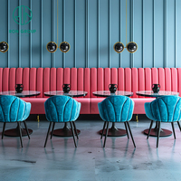 Canapé rond en marbre pour restaurant, mobilier de café, table et chaises pour café, salon de thé