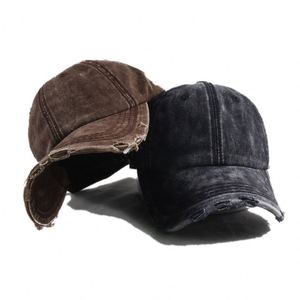 Gorra de Béisbol Vintage Lavada, Desgastada, Lisa, de 6 Paneles, Estilo Denim, 100% Algodón, Gorra Deportiva - Product Image 3