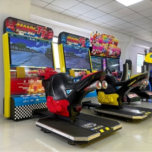 เครื่องเกมมอเตอร์ไซค์จำลองการแข่งขันแบบอาร์เคดขนาดใหญ่ 42 นิ้ว สำหรับผู้เล่นคนเดียว ใช้เหรียญหยอด รับประกัน 1 ปี ภาษาอังกฤษ - Product Image 4
