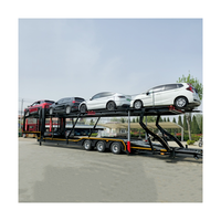 Vente d'usine Porte-voiture à double étage Semi-remorque 2 essieux 3 essieux Remorque de transport en acier Capacité de 8 voitures