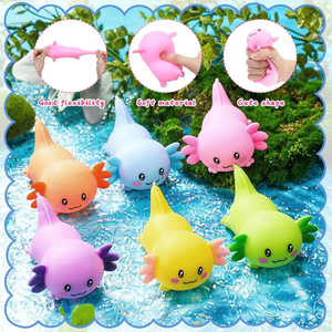 Jouet à presser en maltose, coloré, en forme d'axolotl, en TPR, unisexe, pour 14 ans et plus, anti-stress, stimulant pour les journées chargées, lumineux - Product Image 2