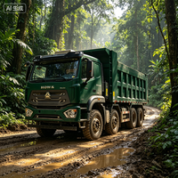 Самосвал SINO HOWO NX 8x4 для тяжелых условий эксплуатации с кузовом дугообразной формы, обеспечивающий минимальное остаток материала в кузове, для горнодобывающей промышленности