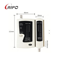 Testeur de câbles réseau portable Ripo MULTI-TEST 4-en-1 RJ45 BNC avec unité distante pour tests LAN et Ethernet