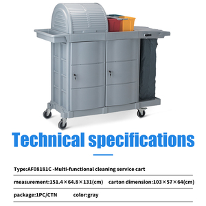 Troli Layanan Multifungsi Mewah dengan Pintu untuk Restoran, Hotel, Kebersihan, <span class=keywords><strong>Laundry</strong></span>, dan Bar - Product Image 4
