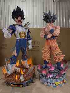 ดราก้อนบอล #   เจ้าชายไซย่า 1:1 ซูเปอร์บลู เวเจต้า รูปปั้นเรซิ่น ขนาดเท่าคนจริง เป็นมิตรกับสิ่งแวดล้อม ของสะสมตกแต่งบ้าน ของขวัญขนาดใหญ่ - Product Image 3