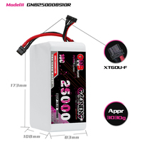 Batterie lithium-ion GNB GAONENG 25000 mAh 8S 29,6 V 10C avec connecteur XT60 pour drone de cartographie longue portée et endurance UAV