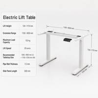 Structure de bureau électrique pour bureau debout ergonomique réglable en hauteur, table de bureau réglable à double moteur