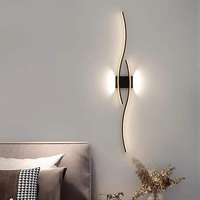 Lampe murale de chevet de chambre à coucher luxueuse et minimaliste, luminaire d'ambiance pour mur de fond de salon et grille de couloir