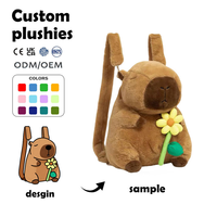 Sac à dos en peluche personnalisé pour filles, motif hamster, avec porte-monnaie mignon, sac animal en peluche de dessin animé pour enfants