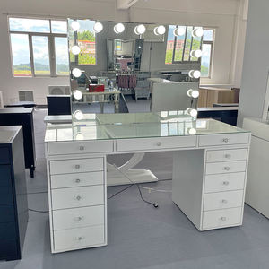 Hot Selling Luxury Dresser Durable Drawer Bedroom Shelf Big Light Bulb Mirror Vanity Makeup Storage <strong>Dressing</strong> <strong>Table</strong> Manufacturer - Product Image 4