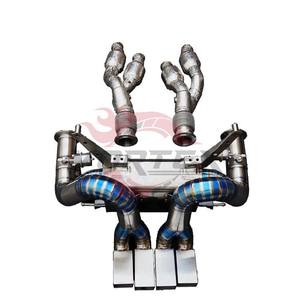 ท่อไอเสีย VORTEX ไทเทเนียมอัลลอยด์ แบบ Catback สีฟ้าเบิร์น สำหรับ Lamborghini Aventador LP700-4 ปี 2011-2016 - Product Image 1