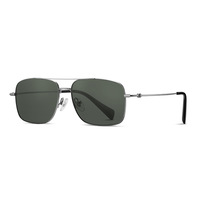 Lunettes de soleil haut de gamme en titane pur 20195 pour hommes, verres en verre minéral, revêtement anti-reflet AR, UV400, marque de luxe