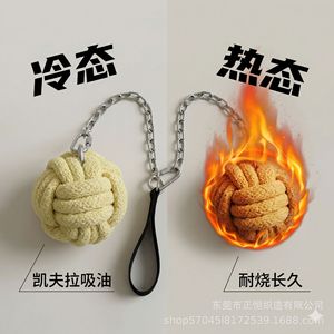 Poi de Fuego de Fibra de Aramida con Cadena de Acero Inoxidable Resistente al Calor para Espectáculos de Danza con Fuego - Product Image 3