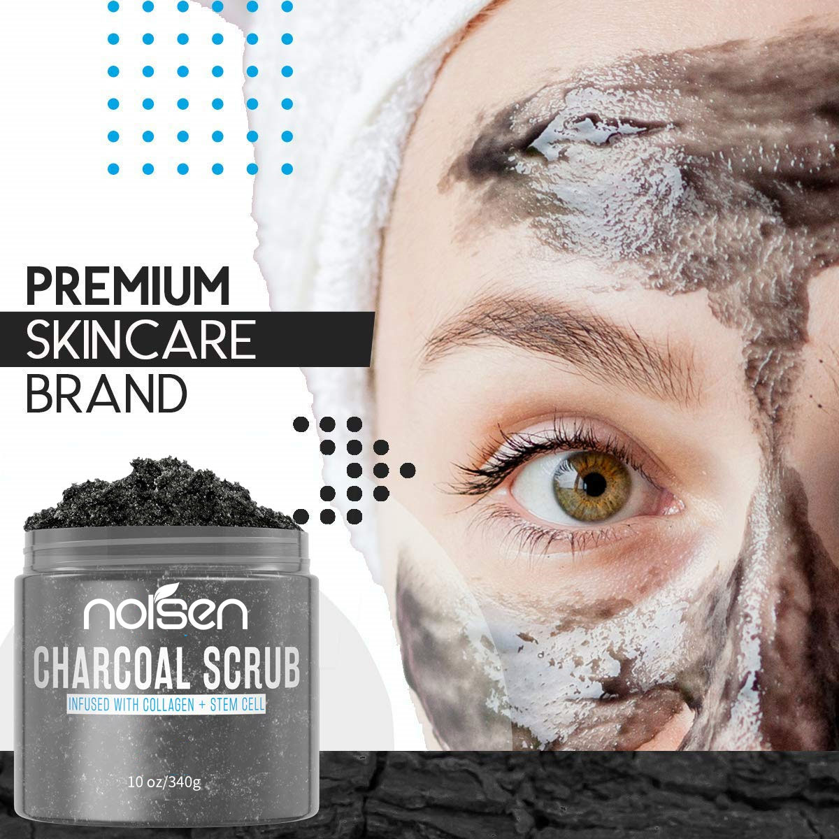 Hot Selling Natural Charcoal Face Scrub Organic Deep Cleansing Facial Body Scrub Exfoliating Moisturizing Charcoal Salt Scrub