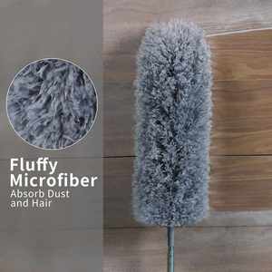 Classic Home Feather Duster with Flexible Extension and Ellipse Duster <b>Head</b> for Ceiling <b>Fans</b> and Bathroom Cleaning - Product Image 2