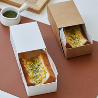 Plateau à sandwich en papier, emballage en forme d'œuf épais, pour petit déjeuner, tiroir jetable pour emballer des toasts, plateau à pain